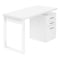 Monarch Specialties Computer Desk, Home Office, Laptop, Left, Right Set-up, Storage Drawers, 48"L, Work, Laminate, White I 7690 - alternate 1